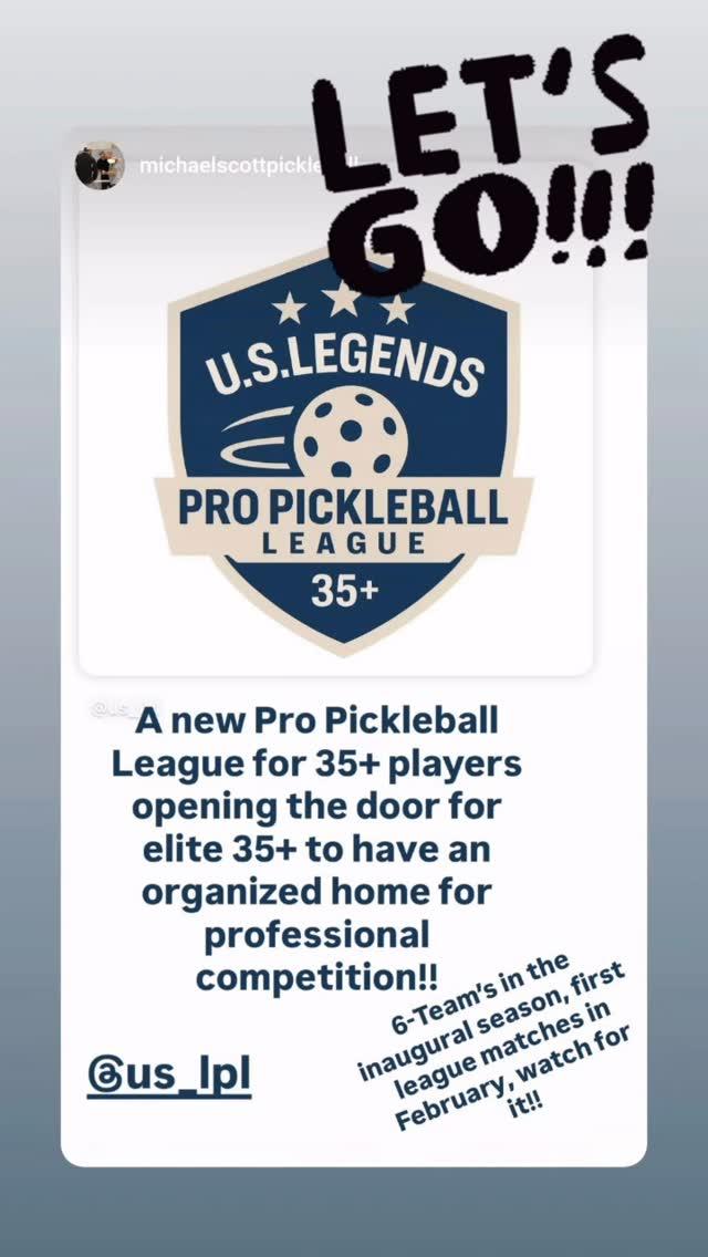 NEW Professional Pickleball League for ages 35+ 🦇🌆💥