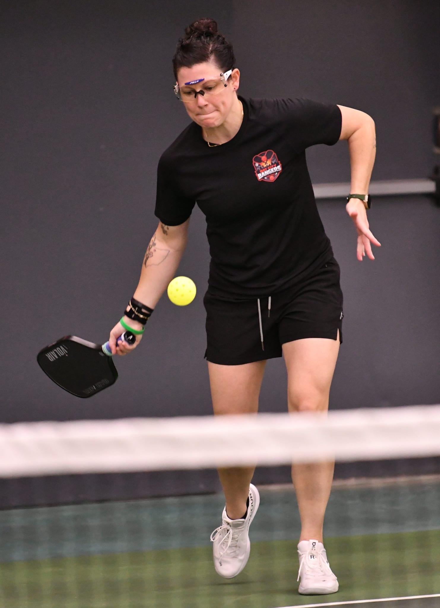 Erica Remshard reading a low ball